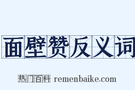 面壁赞反义词是什么意思的图片